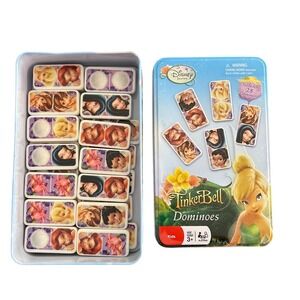 Disney Fairies Tinker Bell Dominoes 28 Piece Game Set in Storage Tin 17003 2011